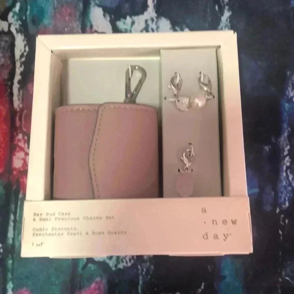 A new day ear bud case with charms